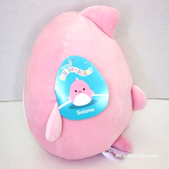 SELENE 🦈 Pink Smiling Shark Original Squishmallow by Kelly Toy ☆ NWT ☆ - Picture 2 of 8